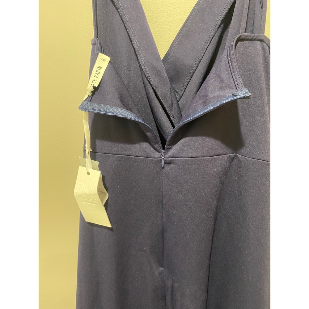 NWT Grace Karin Spaghetti Strap Bodycon Dress, Navy Blue, XXL - Picture 6 of 7